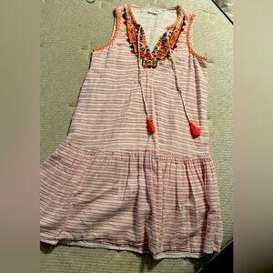 Tank top embroidered dress XS